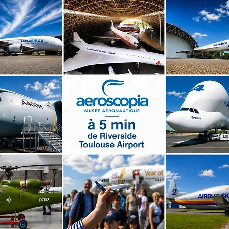Riverside Toulouse Airport 2-ac-pkg-terrace-wifi-desk-airbus-meett Aparthotel