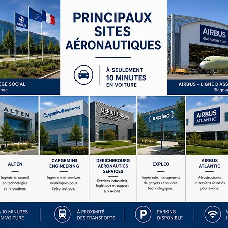 Riverside Toulouse Airport 2-ac-pkg-terrace-wifi-desk-airbus-meett Blagnac